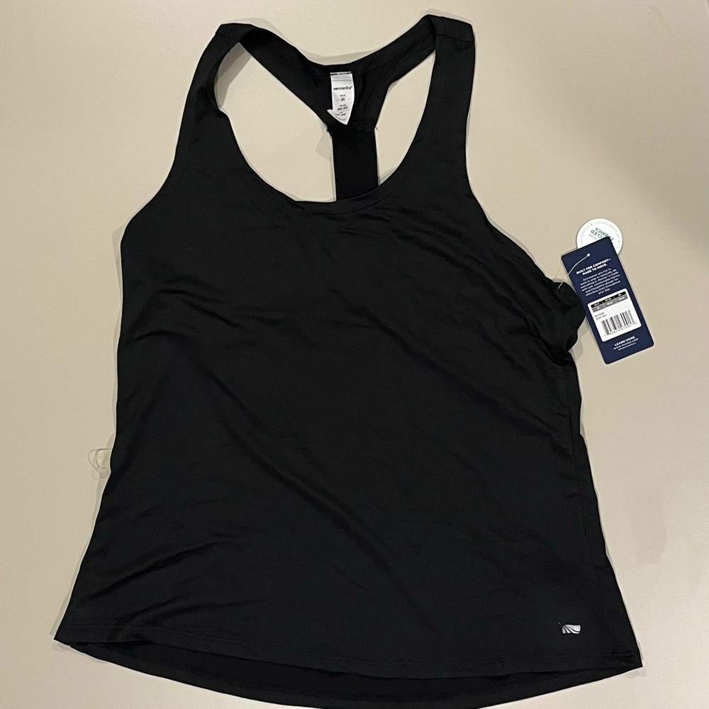 NWT Marika Black Racerback Tank Top